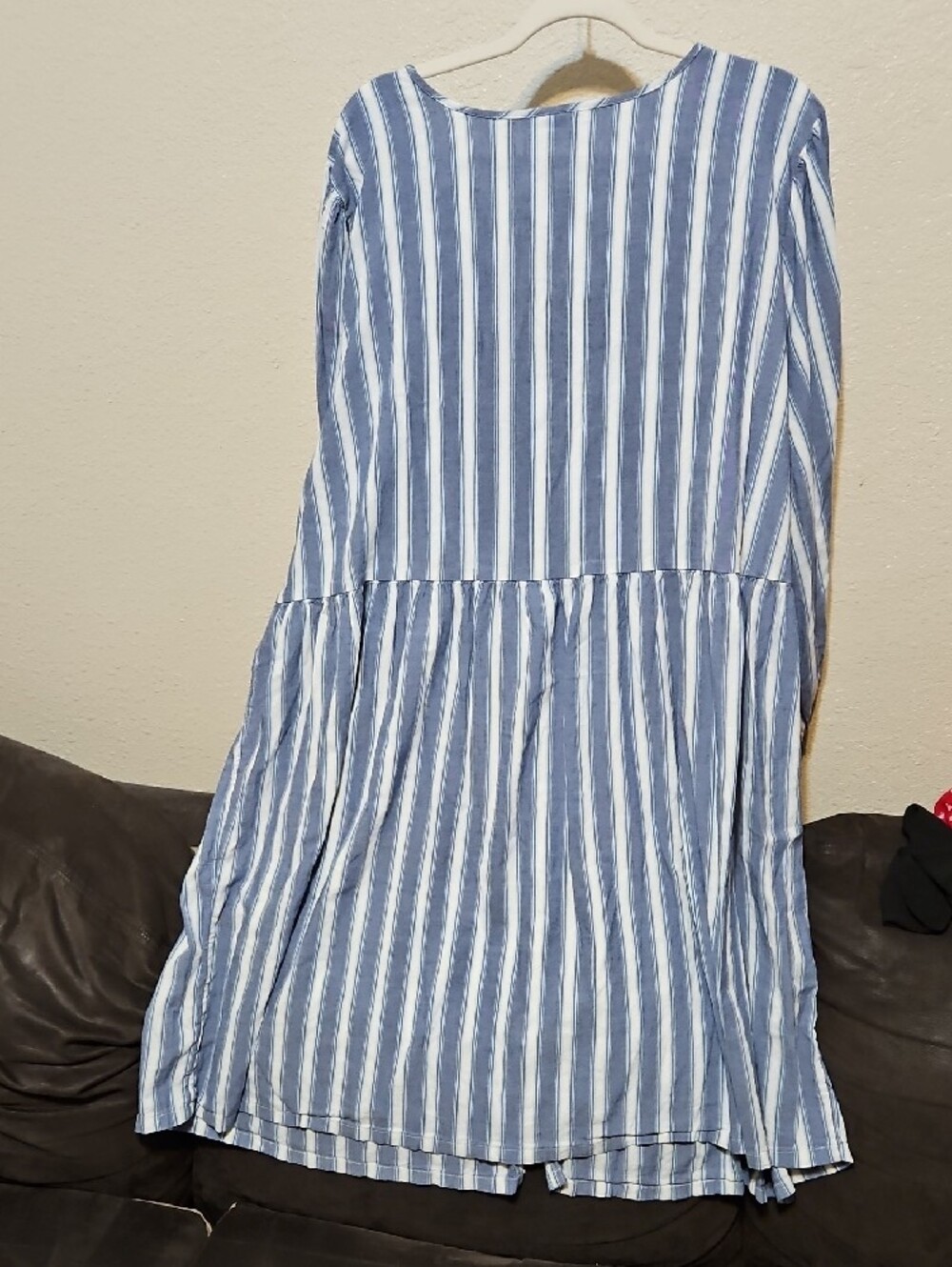 Old Navy Blue and White Striped Midi Dress - Picture 5 of 9